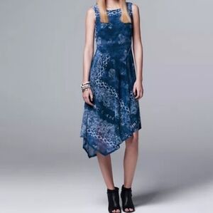 Simple Vera verawang sleeveless asymmetrical tank dress size small